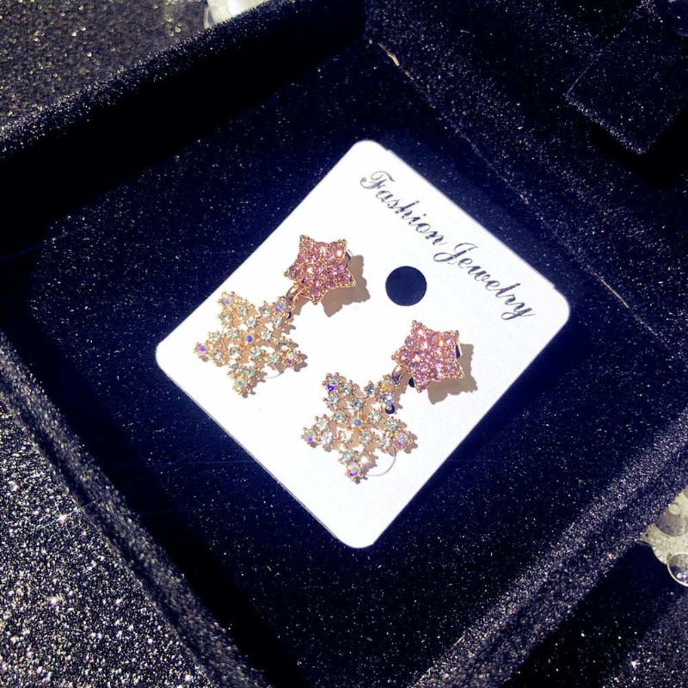 Pink Star Earrings